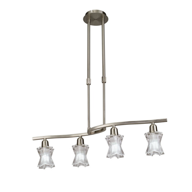 Alaska Telescopic 4 Light L1, SGU10 Bar, Satin Nickel - image 1
