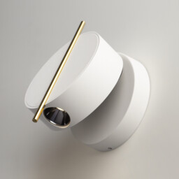 Nuance Modern Integrated LED Wall Lamp White And Brass 3000K 200lm - thumbnail 2
