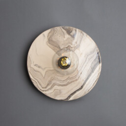 Bog Oak Wall Light Marbled, Matt Black - thumbnail 2
