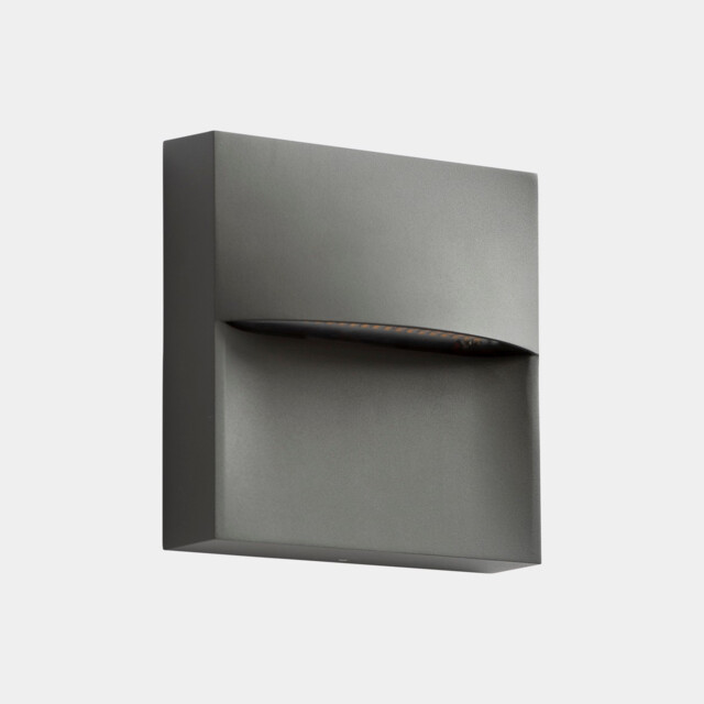 Sam Outdoor Flush Wall Lamp 18cm Urban Grey, Semitransparent LED 18.5W CCT 2700-3200-4000K IP66 On-Off - image 1