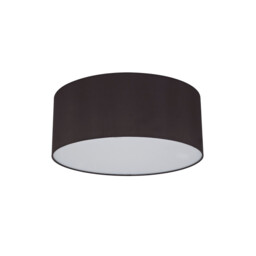 Baymont White 3 Light E27 Universal Flush Ceiling Fixture With 50cm x 20cm Faux Silk Shade, Black/White Laminate - thumbnail 5