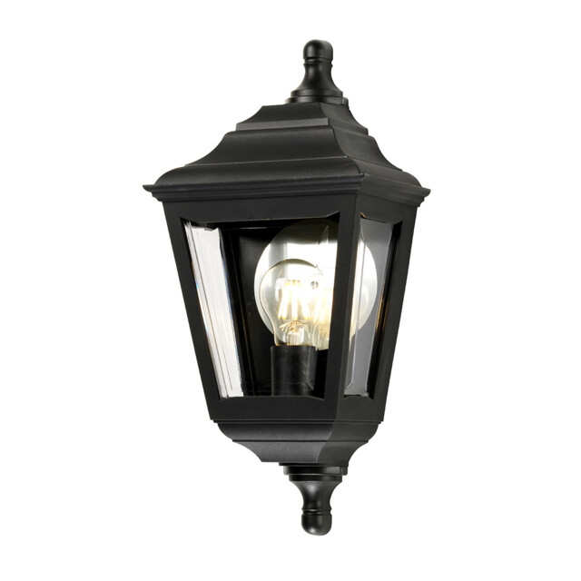 Kerry 1 Light Outdoor Coastal Flush Mount Wall Lantern Black IP44, E27 - image 1