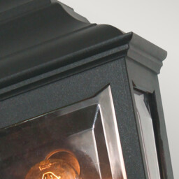 Kerry 1 Light Outdoor Coastal Flush Mount Wall Lantern Black IP44, E27 - thumbnail 3