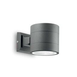 Snif Round 1 Light Outdoor Up Down Wall Light Black, Anthracite IP54, G9 - thumbnail 1