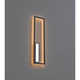 Boutique Rectangle Wall Lamp, Dimmable, 40W LED, 3000K, 2250lm, Black, 3yrs Warranty - thumbnail 2