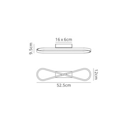 Bucle Wall Lamp 20W LED 3000K, 1750lm, Polished Chrome, White, Frosted Acrylic - thumbnail 2