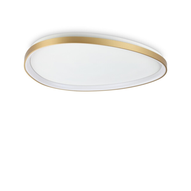 Gemini 81cm LED Integrated LED Semi Flush Ceiling Light Brass 2700K