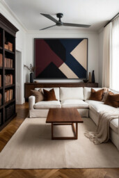 Rudder 132cm Smart Ceiling Fan Matt Black, Walnut Blade, 3 Blade Reversible - thumbnail 2