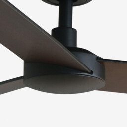Rudder 132cm Smart Ceiling Fan Matt Black, Walnut Blade, 3 Blade Reversible - thumbnail 3