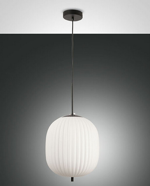Domizia Globe Pendant Ceiling Lights Black Glass, E27