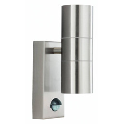 Dual Outdoor Up Down Wall 2 Light Cast Aluminium with Motion Sensor IP44, GU10