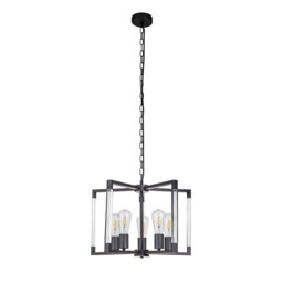 Canto Pendant 5 Light E27 Graphite/Acrylic - thumbnail 3