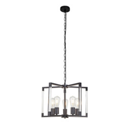 Canto Pendant 5 Light E27 Graphite/Acrylic - thumbnail 1