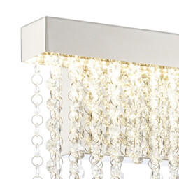 Bano Small Dimmable Wall Light 6W LED, 4000K, 660lm, Polished Chrome / Crystal Chain, 3yrs Warranty - thumbnail 5