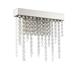 Bano Small Dimmable Wall Light 6W LED, 4000K, 660lm, Polished Chrome / Crystal Chain, 3yrs Warranty - thumbnail 3