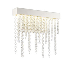 Bano Small Dimmable Wall Light 6W LED, 4000K, 660lm, Polished Chrome / Crystal Chain, 3yrs Warranty - thumbnail 1