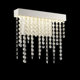 Bano Small Dimmable Wall Light 6W LED, 4000K, 660lm, Polished Chrome / Crystal Chain, 3yrs Warranty - thumbnail 2