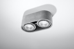 Basic Surface Mounted Twin Downlights Oval Grey GU10 - thumbnail 2
