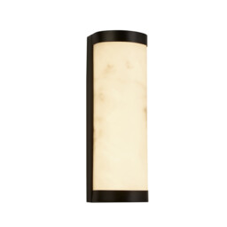 Nile LED Wall Lamp, Matt Black Metal & Marbleised Resin