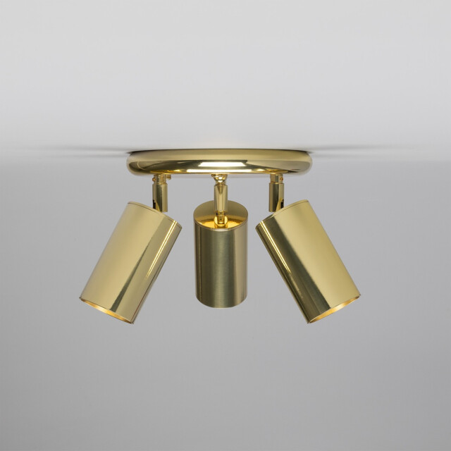 Evanston Three Light Spotlight, Polished Brass - image 1