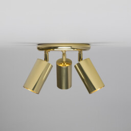 Evanston Three Light Spotlight, Polished Brass - thumbnail 1