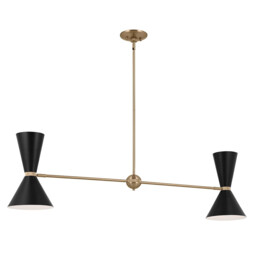 Kichler Phix Bar Pendant Ceiling Light Contemporary Champagne Bronze, Black 4x E27 - thumbnail 1