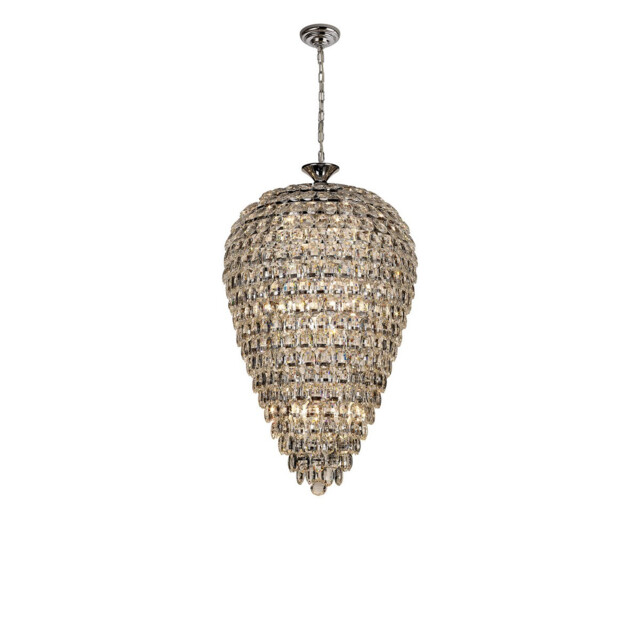 Coniston Acorn Pendant, 16 Light E14, Polished Chrome/Crystal, Item Weight: 40.60kg - image 1