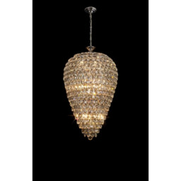 Coniston Acorn Pendant, 16 Light E14, Polished Chrome/Crystal, Item Weight: 40.60kg - thumbnail 2