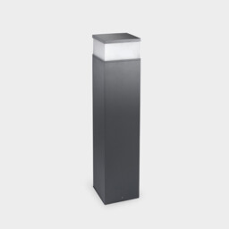 Cubik Outdoor Bollard 65cm Urban Grey, Matt LED 17.5W CCT 2700-3200-4000K IP65 On-Off - thumbnail 1