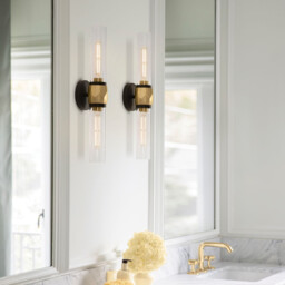 Hinkley Ellison Bathroom Wall Lamp Contemporary Black, Heritage Brass IP44 2x E27 - thumbnail 2