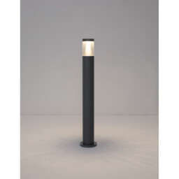 Rock 83cm Outdoor Bollard Sandy Black Aluminium Silver Aluminium, LED 8W 937Lm 3000K IP65 - thumbnail 3