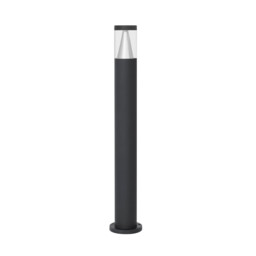 Rock 83cm Outdoor Bollard Sandy Black Aluminium Silver Aluminium, LED 8W 937Lm 3000K IP65 - thumbnail 1