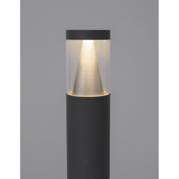 Rock 83cm Outdoor Bollard Sandy Black Aluminium Silver Aluminium, LED 8W 937Lm 3000K IP65 - thumbnail 5