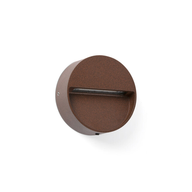 Dune Round LED Outdoor Flush Wall Lamp Rust Brown IP65 CCT 2200-4000K - image 1