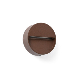 Dune Round LED Outdoor Flush Wall Lamp Rust Brown IP65 CCT 2200-4000K