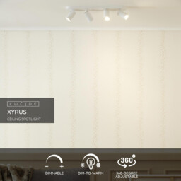 Xyrus Modern Ceiling Spotlight Bar - LED Dim to warm - GU10 - 4x5W 2200K/3000K - White - Special Offer - thumbnail 2