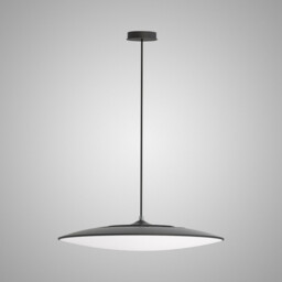 Slim LED Pendant 46cm Round 50W LED, 3000K, 4300lm, Black, 3yrs Warranty - thumbnail 2
