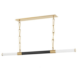 Huntington Led Island Light Aged Brass, Extruded Jade