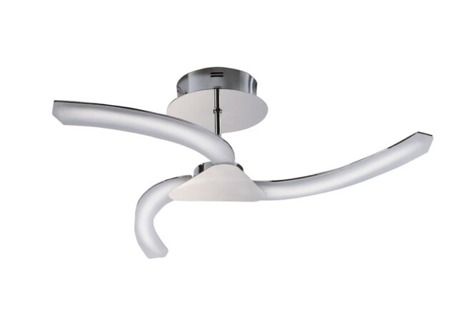 On Semi Flush 15W LED 3000K, 1500lm, Polished Chrome, Frosted Acrylic - image 1