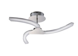 On Semi Flush 15W LED 3000K, 1500lm, Polished Chrome, Frosted Acrylic