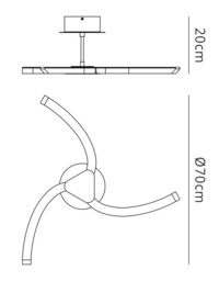 On Semi Flush 15W LED 3000K, 1500lm, Polished Chrome, Frosted Acrylic - thumbnail 2