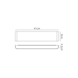 Egeo 41cm Linear Wall Lamp, 14W LED, 2700K, 1100lm, Black, 3yrs Warranty - thumbnail 3