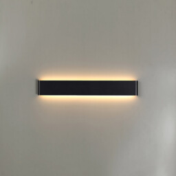 Egeo 41cm Linear Wall Lamp, 14W LED, 2700K, 1100lm, Black, 3yrs Warranty - thumbnail 2