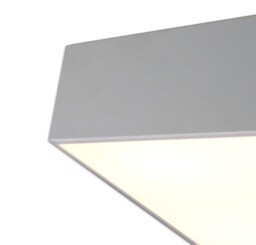 Mini Flush Ceiling Light 45cm Square, 5 x E27 (Max 20W), Silver, IP44 - thumbnail 5