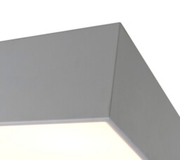 Mini Flush Ceiling Light 45cm Square, 5 x E27 (Max 20W), Silver, IP44 - thumbnail 3