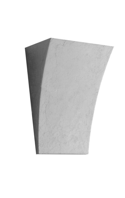 Alma Paintable Plaster Wall Uplight Lamp Silver Leaf, G9