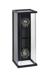 Claire Vintage 40cm Twin Wall Lantern Light Outdoor - 2xE27 - IP54 - Anthracite - thumbnail 3