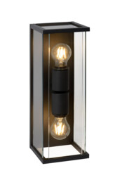 Claire Vintage 40cm Twin Wall Lantern Light Outdoor - 2xE27 - IP54 - Anthracite - thumbnail 1