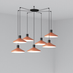 Kombo Cluster Pendant Ceiling Light Orange, E27 - thumbnail 1
