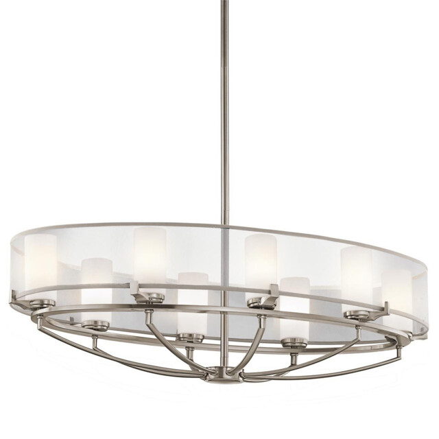 Saldana 8 Light Multi Arm Chandelier Classic Pewter Finish, G9 - image 1